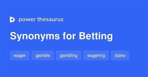 Betting Odds Synonym - Alternative Terms for Wagering Odds